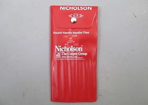12 Pcs Nicholson 37398 XF 5-1/2 in Assorted Round Handle Needle Files Set  - Picture 1 of 7