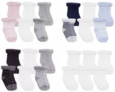 Kushies 6-Pack Terry Newborn Striped & Solid Cotton Socks - 533562