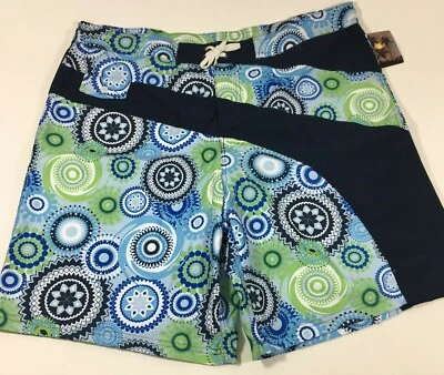 Pantalones Cortos de Natación JOE BOXER Azul Verde Blanco Floral Remolino Playa Para Hombre XL NUEVOS CON ETIQUETAS Foto 1 de 4