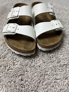 Birkenstock Arizona Womens White Sandal Size 39 US 8 - Picture 1 of 14