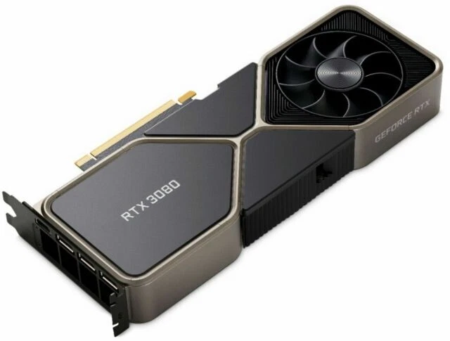 NVIDIA GeForce RTX 3080 Founders Edition 10GB GDDR6X Graphics Card - Titanium/Black