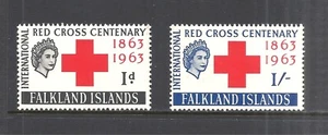 FALKLAND ISLANDS SCOTT 147 - 148 MLH SET - 1963 RED CROSS CENTENARY - Picture 1 of 2