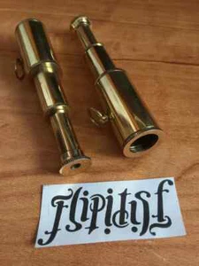 VTG NEW MINI NAUTICAL BRASS TELESCOPE KEYCHAIN NECKLACE ANTIQUE SPYGLASS RARE - Picture 1 of 4
