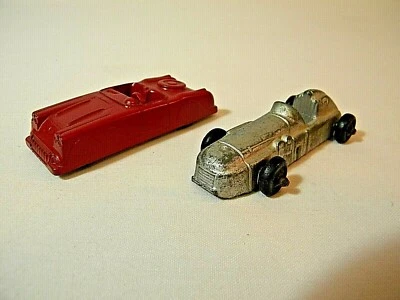 MIDGETOY VINTAGE 1959 ? RED CORVETTE & INDY RACER SILVER #7 DIE-CAST Lot - Image 1 of 4