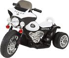 Children'sMotorbike Ride-OnToy-Battery operated,for ages3andup(white and black).