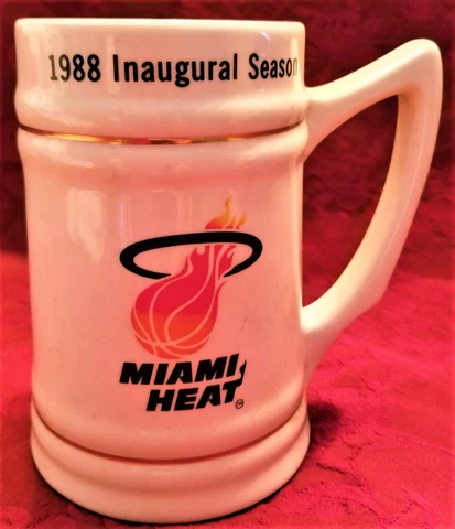 *Miami HEAT* NBA Ltd Edition #79 Ceramic Tankard Stein Mug 1988 INAUGURAL Season Cover