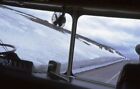 LOOKING TO THE APPROACH OF YELLOWSTONE THRU DODGE CAMPER 1968 35mm PHOTO SLIDE