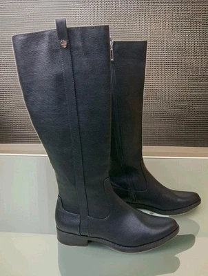 Botas de montar altas Coldwater Creek de cuero marrón suave hasta la rodilla para mujer talla 6 cremallera Foto 1 de 4