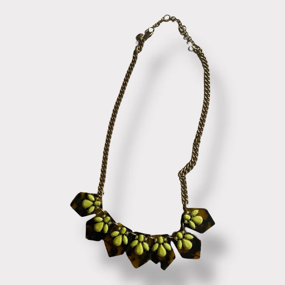  Collar J.Crew imitación caparazón de tortuga y amarillo neón Foto 1 de 1