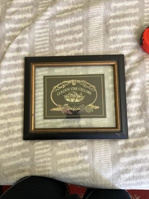 Wine Vineyard Framed Victoria Cellars Print Ornate Framed Glass Backing 7” x 5” - Image 1 of 4