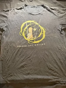 Sword Art Online Shirt Mens XL Faded Black Anime Manga Aniplex Graphic Vintage - Picture 1 of 5