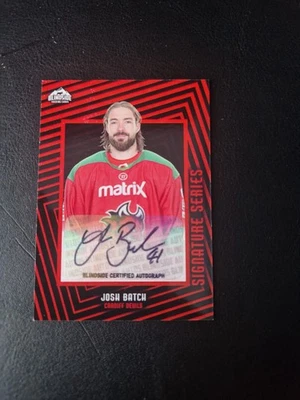 JOSH BATCH Cardiff Devils Blindside Series 2 SIGNATURE SERIES card - Image 1 of 2