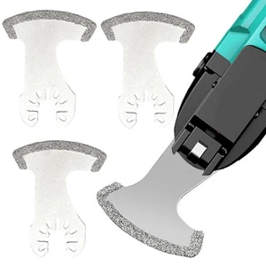 Hojas de sierra oscilantes múltiples 4 piezas herramienta de segmento de diamante herramientas de eliminación de lechada de grano - Imagen 1 de 8