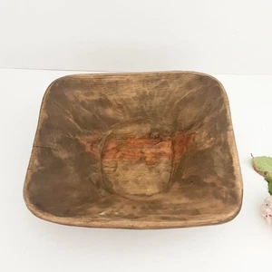Cuenco de madera vintage hecho a mano - Cuenco de madera rústico de granja - Imagen 1 de 6