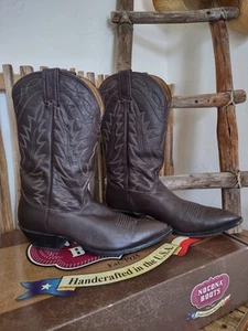 Vintage Herren Nocona Western Cowboystiefel weiches Deertan Leder 11 AA schmal  - Bild 1 von 14