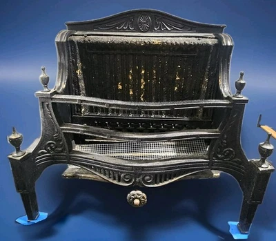 Old Humphrey Radiantfire gas Fireplace Insert Victorian Cast Iron Candle Holder - Image 1 of 4