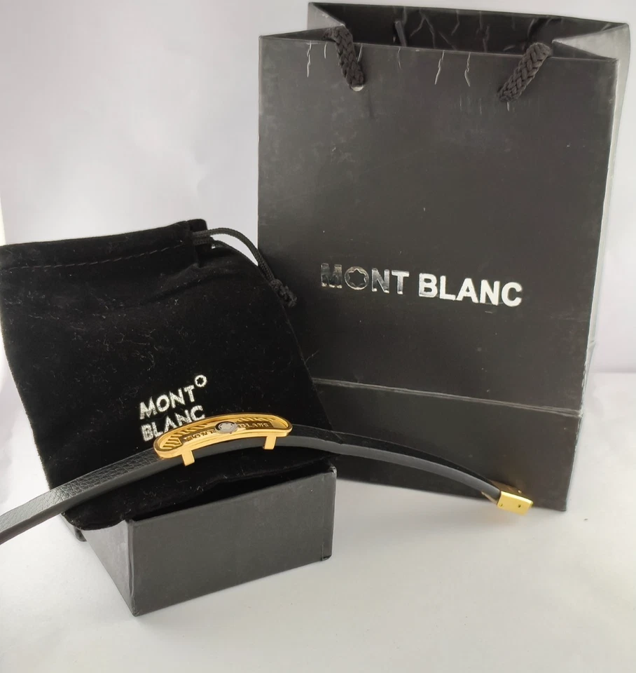 Pulsera Montblanc de lujo de espuma negra para hombre con caja {Envío gratuito} Foto 1 de 4