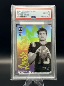 2024 Donruss Optic Drake Maye #3 Rookie Kings PSA 10 New England Patriots! - Bild 1 von 2