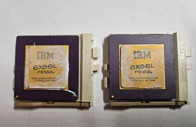 IBM Pentium 166MHz 6x86L PR166+ CPU X2 - Image 1 of 2
