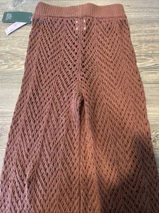 Wild Fable Women's Crochet Open-Knit Flared Pants Size XXS Dark Brown. NWT. D - Bild 1 von 6