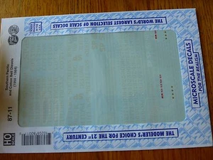 Calcomanía a microescala HO #87-11 Pacífico Sur/cinturón de algodón diésel (1958-1984) - Imagen 1 de 1