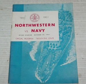 Folleto del programa Northwestern University vs Marina de los Estados Unidos 20 de octubre de 1951 - Imagen 1 de 12