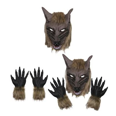 Werewolf Costume Accessories Adults Head Mask for Party Masquerade Dress up - Image 1 of 2