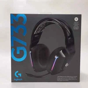 Logitech G733 LIGHTSPEED Wireless RGB Gaming Headset Black - NEW - SHIPS FAST - Afbeelding 1 van 5