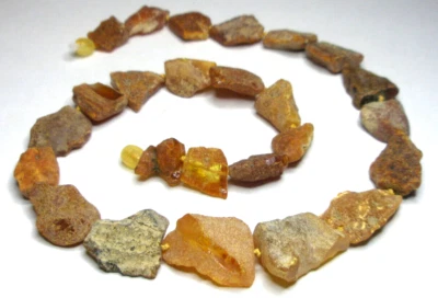 Ámbar natural báltico Collar en bruto natural 33 - 35 gramo! 50 cm! - Imagen 1 de 4