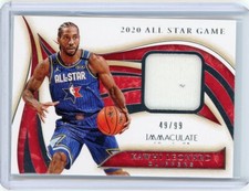 2019/20 Panini Immaculate 2020 All Star Game Relic #SE-KL2 Kawhi Leonard #49/99