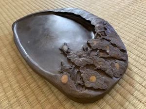 Antique Duan Turtles in Lotus Pond Inkstone Stone Sculpture - Picture 1 of 19