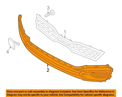 KIA OEM 14-15 Rio Front Bumper-Lower Bottom Grille Grill 865611W100 - Изображение 1 из 2