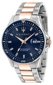 Maserati Men's Watch R8853140003 Sfida Blue Dial Two Tone Bracelet Watch £350 - Picture 1 of 6