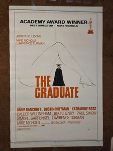 Póster original de la película The Graduate 1972 27x41, Dustin Hoffman, Anne Bancroft - Imagen 1 de 6