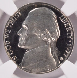 NGC 5c 1977-S Proof Jefferson Nickel Clashed Dies Obverse & Reverse PF67 UC - Picture 1 of 7