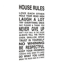  Removable Wall Decal House Rules Quote Decor Living Room Sticker Applique