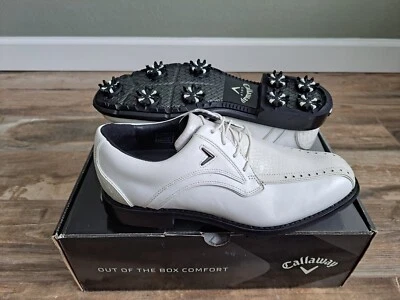 NUEVO Zapatos de golf Callaway TA Chev Blucher para hombre M522 blancos/serpiente 10,5 M Foto 1 de 4