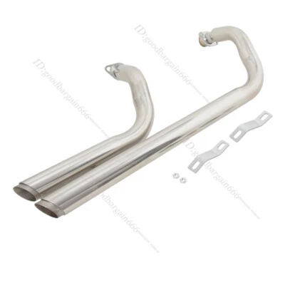 For Honda Shadow Aero 750 VT750 2004-2024 Dual-outlet Exhaust System Silver Pipe - Image 1 of 4