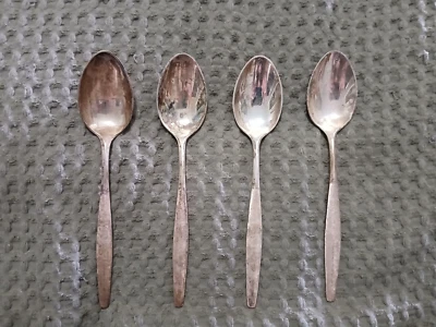 USED Set of 4 S Kirk and Son Sterling Silver Spoon Small 6 Inches Tarnished - Image 1 of 4