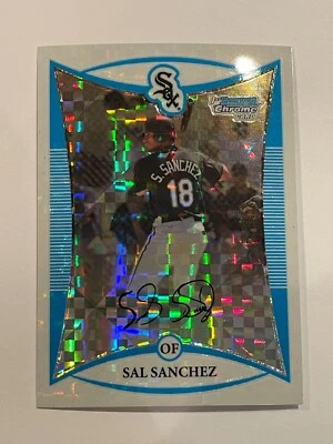 2008 Bowman Chrome Prospects White Sox Sal Sanchez 1st X-Fractor /275 #BCP83 - Image 1 of 2