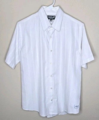 Ezekiel Mens Short Sleeve Hawaiian White Shirt Size Medium Premium Garment - Image 1 of 4