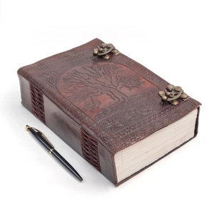 600 Pages Handmade Large Leather Journal Diary Embossed Tree of Life Book Of ... - Picture 1 of 7