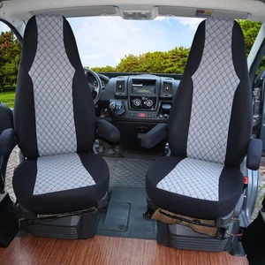 Fundas de asiento de autocaravana Pilot adecuadas para furgoneta XGO 900 (negro antracita) - Imagen 1 de 12