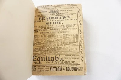 May 1898 Original Bradshaws Railway Guide Timetable Handbook Bound - Image 1 of 4