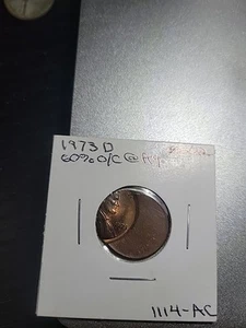 1973-D Off Center Strike Full Date Mint Error Lincoln Cent US Coin - Picture 1 of 2