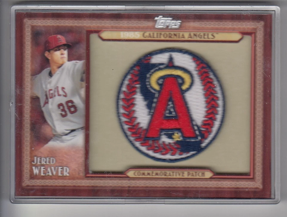 Parche con logotipo retro Jered Weaver Topps 2011 reliquia - California Angels Foto 1 de 1
