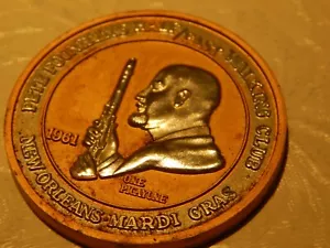1977 Pete Fountain Mardi Gras Doubloon (Taken from Bezel, some marks) - Picture 1 of 2