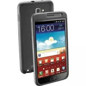 Custodia in Silicone Nera Penguyn per Samsung Galaxy Note + Pellicola Nuovo - Foto 1 di 1