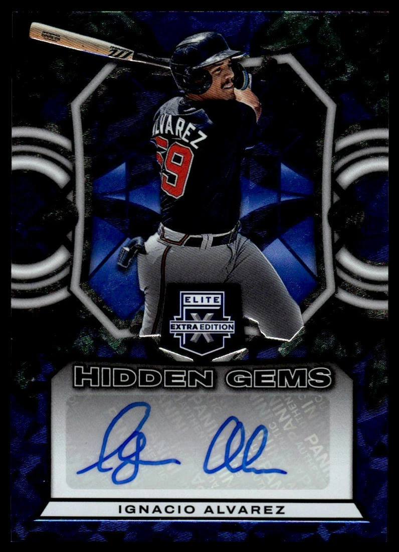 2023 Panini Elite Extra Edition Ignacio Alvarez Hidden Gems Blue Signatures