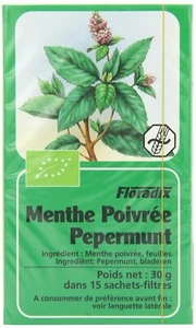 Floradix Peppermint Organic Herbal Tea 15 filterbags - Picture 1 of 1
